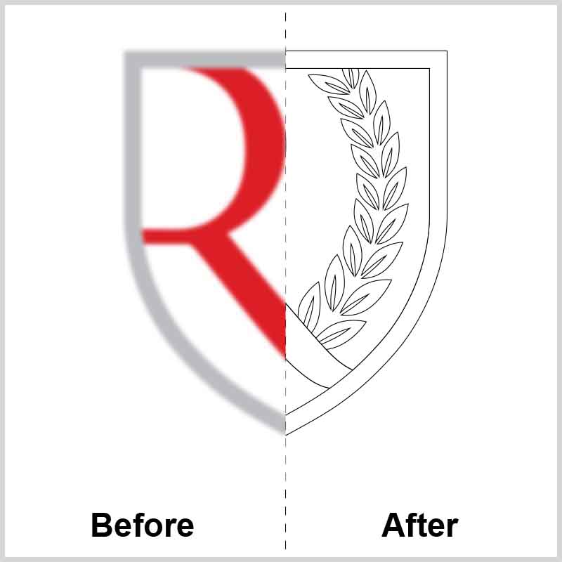 logo redraw black and white